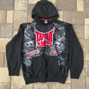 Grunge Tapout Y2k Skull Hoodie